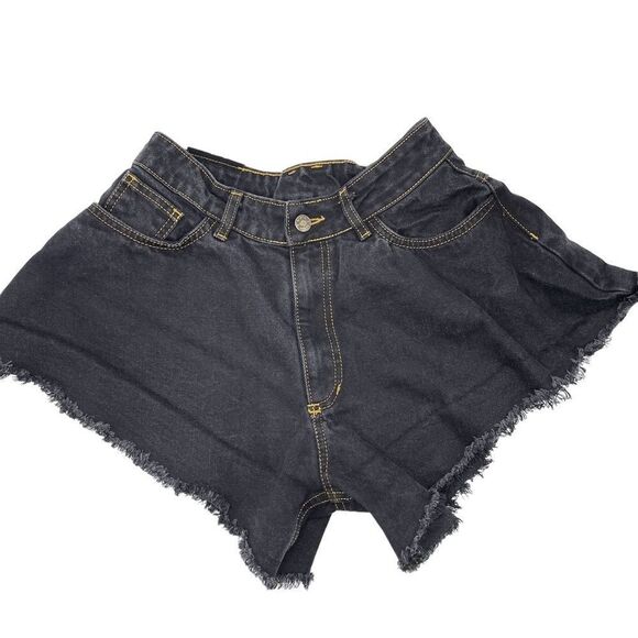 Ritual by ShyGods Black Flare Denim Shorts - Women's small - Picture 4 of 10